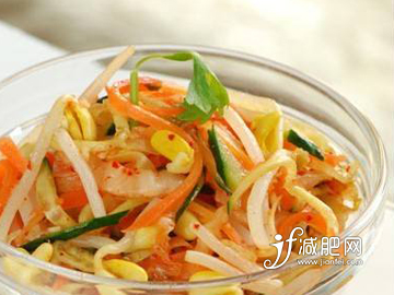 怎么吃胡萝卜减肥 胡萝卜拌豆芽.jpg