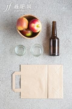 瓶子,循环利用,室内,购物袋,少量物体_565783115_Overhead still life of apples, recyclable bag and bottle_创意图片_Getty Images China 瓶子,循环利用,室内,购物袋,少量物体_565783115_Overhead still life of apples, recyclable bag and bottle_创意图片_Getty Images China
