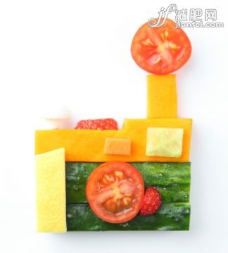 概念,饮食,设备用品,食品,生活方式_163081158_camera in vegetable and fruit style_创意图片_Getty Images China 概念,饮食,设备用品,食品,生活方式_163081158_camera in vegetable and fruit style_创意图片_Getty Images China