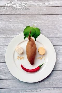 食品,盘子,笑脸,可爱的,甘薯_a661856f1_笑脸_创意图片_Getty Images China
