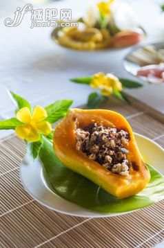 食品,旅游目的地,盘子,早餐,吃_570285317_Breakfast with payapa with granola and chocolate_创意图片_Getty Images China 食品,旅游目的地,盘子,早餐,吃_570285317_Breakfast with payapa with granola and chocolate_创意图片_Getty Images China