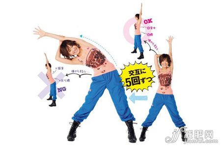 肋腹肌线条重塑，拉伸腰部
