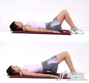 床上轻松四个动作拥有小翘臀