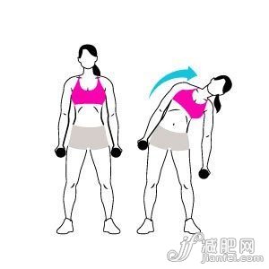 夏日哑铃操 塑造性感纤细腰
