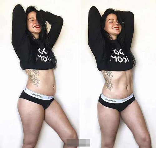 减肥对比照