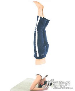 高难度肩倒立式瘦腿瑜伽分解动作