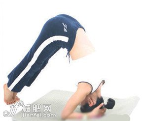 高难度肩倒立式瘦腿瑜伽分解动作